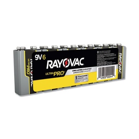 Rayovac, ULTRA PRO ALKALINE 9V BATTERIES, 6/PACK